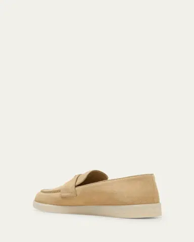 Prada Men's Saint Tropez Triangle Logo Suede Loafers | Thumbnail 2