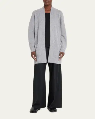 Vince Cashmere Shawl-Collar Open-Front Cardigan | Thumbnail 2