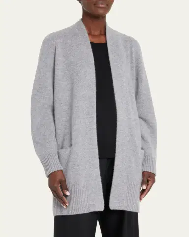 Vince Cashmere Shawl-Collar Open-Front Cardigan | Thumbnail 3