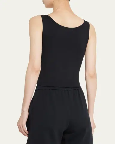 ÉTERNE Cropped Scoop-Neck Tank Top | Thumbnail 3