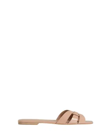 Saint Laurent Nu Pieds Woven Patent Flat Sandals | Thumbnail 1 Saint Laurent Nu Pieds Woven Patent Flat Sandals | Thumbnail 1