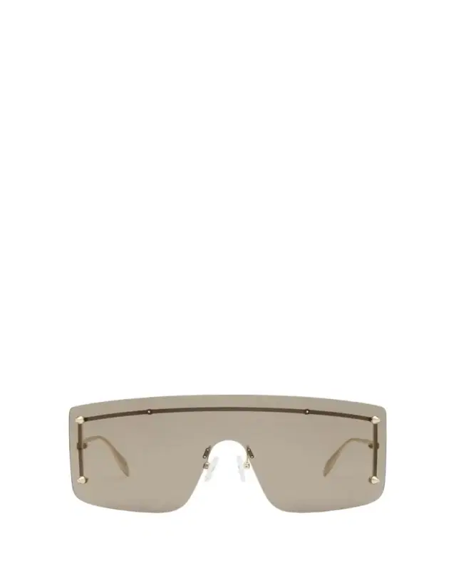 McQueen Studded Zinc Alloy Shield Sunglasses