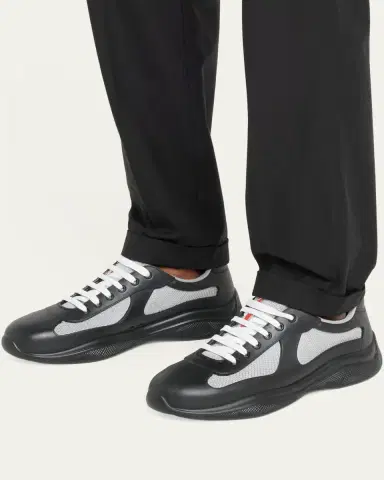 Prada Men's Americas Cup Rubber Trainer Sneakers | Thumbnail 3 Prada Men's Americas Cup Rubber Trainer Sneakers | Thumbnail 3