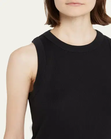 Veronica Beard Jordyn Rib-Knit Tank Top | Thumbnail 5