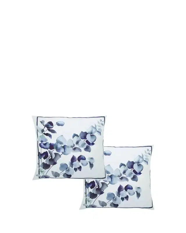 The Lino Eucalyptus 500-Thread Count Square Shams, Set of 2