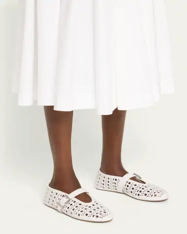Alaïa Vienne Cutout Mary Jane Ballerina Flats | Thumbnail 6
