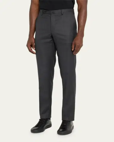 Incotex Men's Wool Sharkskin Dress Pants | Thumbnail 4 Incotex Men's Wool Sharkskin Dress Pants | Thumbnail 4