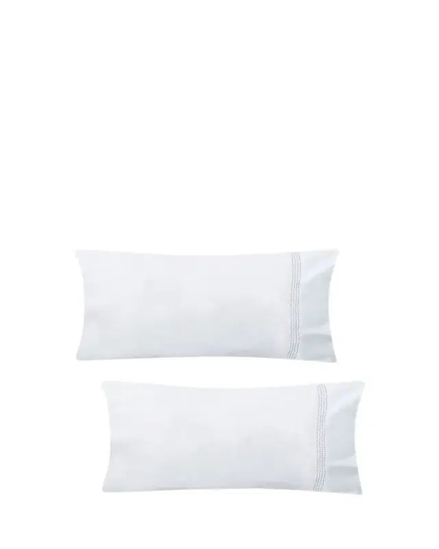 The Lino Essential Embroidered Pillowcase Pair, KING CASE