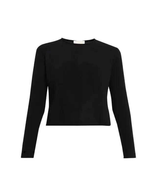 Lisa Yang Ida Roll-Edge Cashmere Crewneck Sweater