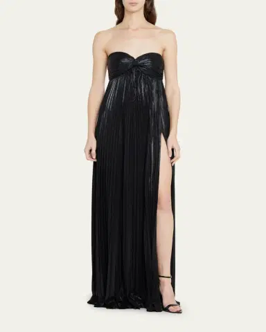 Retrofête Zoa Strapless Lamé Twisted-Bodice Gown | Thumbnail 2 Retrofête Zoa Strapless Lamé Twisted-Bodice Gown | Thumbnail 2