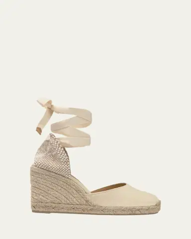 Castañer Carina Canvas Ankle-Wrap Wedge Espadrilles | Thumbnail 6