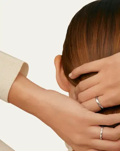 Boucheron Facette Medium Platinum Wedding Band Ring, Size 53 | Thumbnail 2