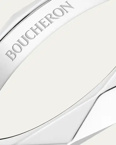 Boucheron Facette Medium Platinum Wedding Band Ring, Size 53 | Thumbnail 4