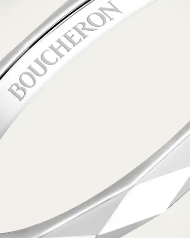 Boucheron Facette Medium Platinum Wedding Band Ring, Size 53 | Thumbnail 8