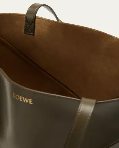 Loewe Puzzle Fold Medium Tote Bag in Shiny Leather | Thumbnail 4