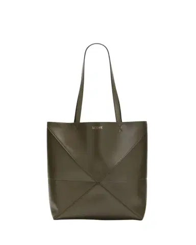 Loewe Puzzle Fold Medium Tote Bag in Shiny Leather | Thumbnail 1
