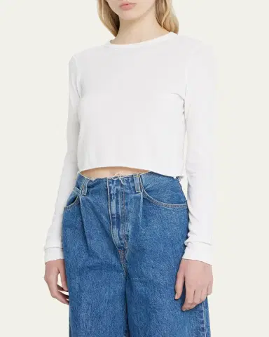 SLVRLAKE Long Sleeve Cropped Baby Tee | Thumbnail 4