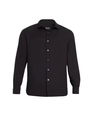 Zegna Men's Cashco Cashmere-Cotton Sport Shirt | Thumbnail 1 Zegna Men's Cashco Cashmere-Cotton Sport Shirt | Thumbnail 1