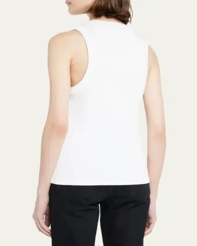 Veronica Beard Jordyn Rib-Knit Tank Top | Thumbnail 3