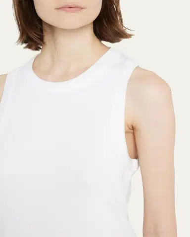 Veronica Beard Jordyn Rib-Knit Tank Top | Thumbnail 5