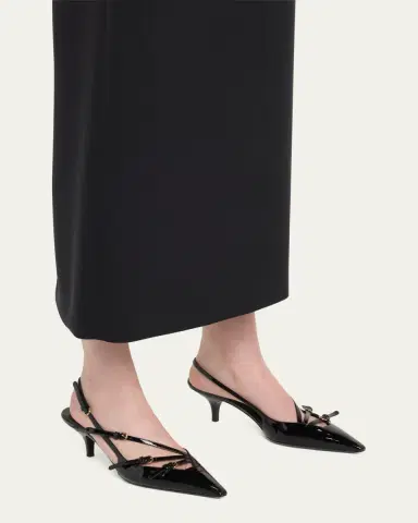 Miu Miu Patent Buckle-Trio Slingback Pumps | Thumbnail 2