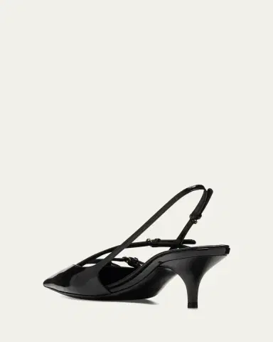 Miu Miu Patent Buckle-Trio Slingback Pumps | Thumbnail 4