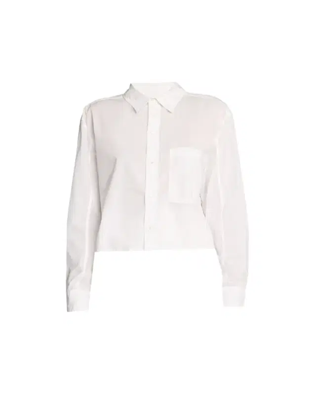 AMO Denim Ruth Cropped Button-Front Shirt