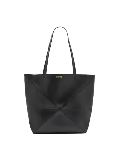 Loewe Puzzle Fold Medium Tote Bag in Shiny Leather | Thumbnail 1