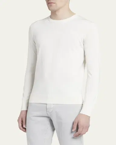 ZEGNA Men's Cashmere Crewneck Sweater | Thumbnail 4