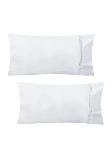 The Lino Essential Embroidered Pillowcase Pair | Thumbnail 3 The Lino Essential Embroidered Pillowcase Pair | Thumbnail 3