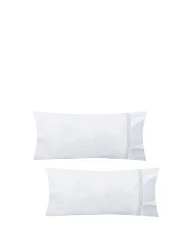 The Lino Essential Embroidered Pillowcase Pair, KING CASE | Thumbnail 1