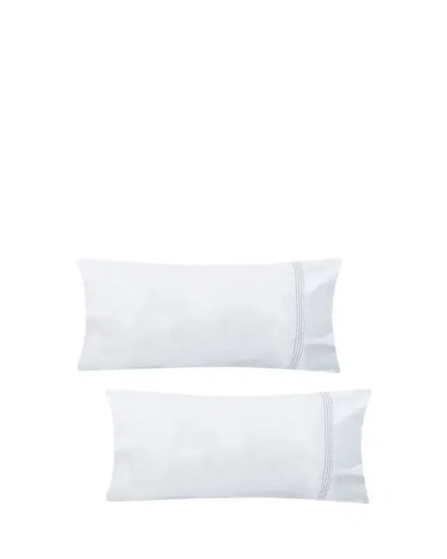 The Lino Essential Embroidered Pillowcase Pair, KING CASE