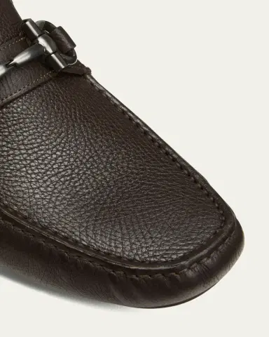 Ferragamo Men's Parigi Gancini Leather Drivers | Thumbnail 5