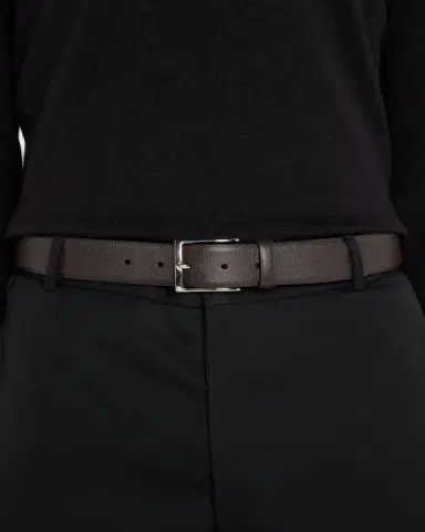 Simonnot Godard Men's Galuchat Grained Leather Belt, 35mm | Thumbnail 2