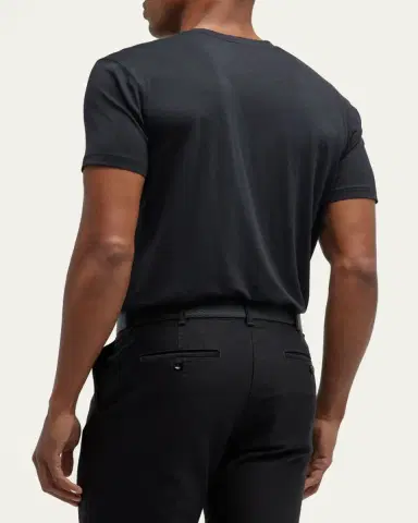 TOM FORD Men's Lyocell-Cotton Crewneck T-Shirt | Thumbnail 4