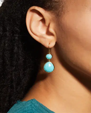 Ippolita Rock Candy Snowman Teardrop Earrings in 18K Gold | Thumbnail 2