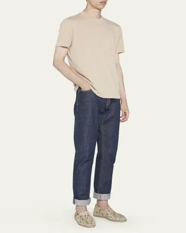 Tom Ford Men's Lyocell-Cotton Crewneck T-Shirt | Thumbnail 2