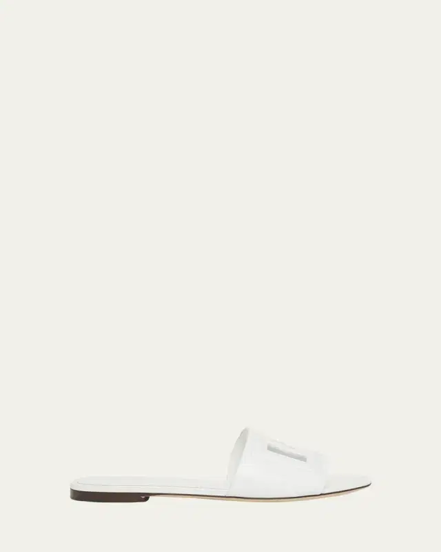 Dolce & Gabbana Cutout DG Flat Slide Sandals