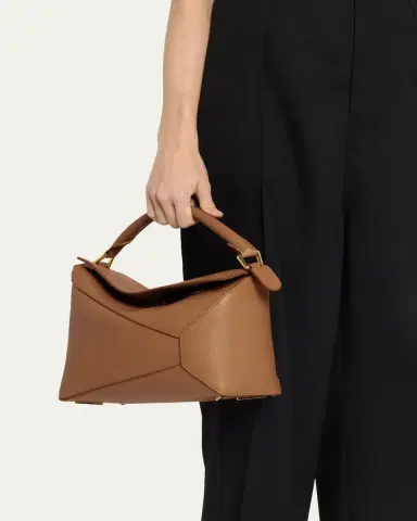 Loewe Puzzle Edge Medium Top-Handle Bag in Soft Grained Leather | Thumbnail 2