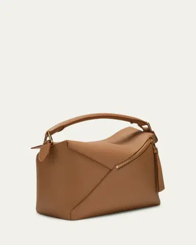 Loewe Puzzle Edge Medium Top-Handle Bag in Soft Grained Leather | Thumbnail 3