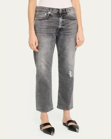 R13 Cropped Boyfriend Jeans | Thumbnail 4