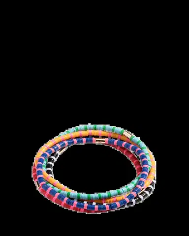 Elsie Frieda Heishi Bead Bracelets, Set of 5 | Thumbnail 2 Elsie Frieda Heishi Bead Bracelets, Set of 5 | Thumbnail 2