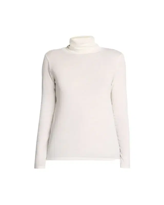 Cotton-Cashmere Long Sleeve Turtleneck Top