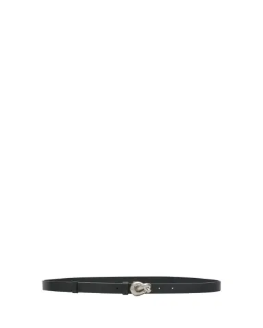 Bottega Veneta Brass Knot Skinny Leather Belt | Thumbnail 1