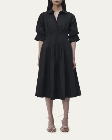 Simkhai Jazz Poplin Pintuck Midi Shirtdress | Thumbnail 2 Simkhai Jazz Poplin Pintuck Midi Shirtdress | Thumbnail 2