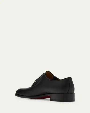 Christian Louboutin Men's Chambeliss Collar-Pin Leather Derby Shoes | Thumbnail 4 Christian Louboutin Men's Chambeliss Collar-Pin Leather Derby Shoes | Thumbnail 4