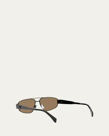 CELINE Men's Triomphe Pilot Metal Sunglasses | Thumbnail 4 CELINE Men's Triomphe Pilot Metal Sunglasses | Thumbnail 4