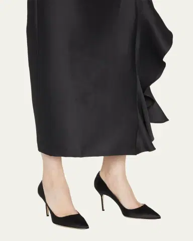 Manolo Blahnik BB 90mm Satin Pumps | Thumbnail 2 Manolo Blahnik BB 90mm Satin Pumps | Thumbnail 2