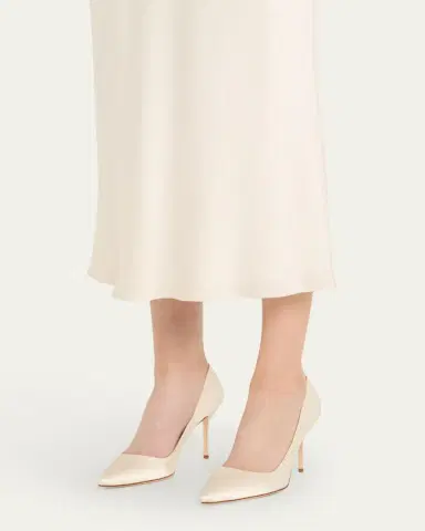 Manolo Blahnik BB 90mm Satin Pumps | Thumbnail 6 Manolo Blahnik BB 90mm Satin Pumps | Thumbnail 6