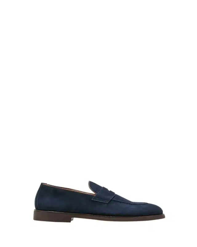 Brunello Cucinelli Men's Suede Penny Loafers